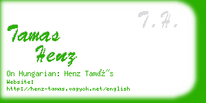 tamas henz business card